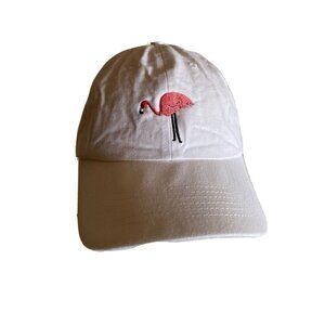Natural Light Naturdays Flamingo Hat Cap White Pink Flamingo Adjustable